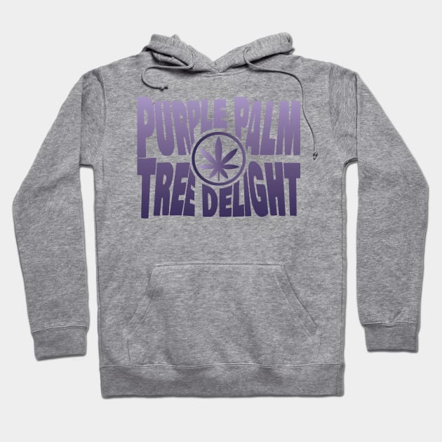 Purple Palm Tree Delight Hoodie by Sticus Design